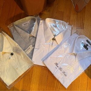 Selling 4 short sleeve men shirts 18.5 neck size